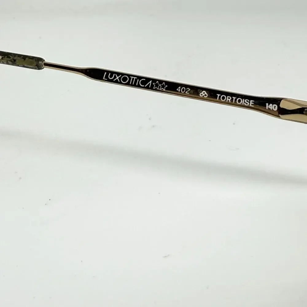 Luxottica 402‎ Eyeglasses Frame Women's Gold Metal Full Rim 47-17-135 H18100